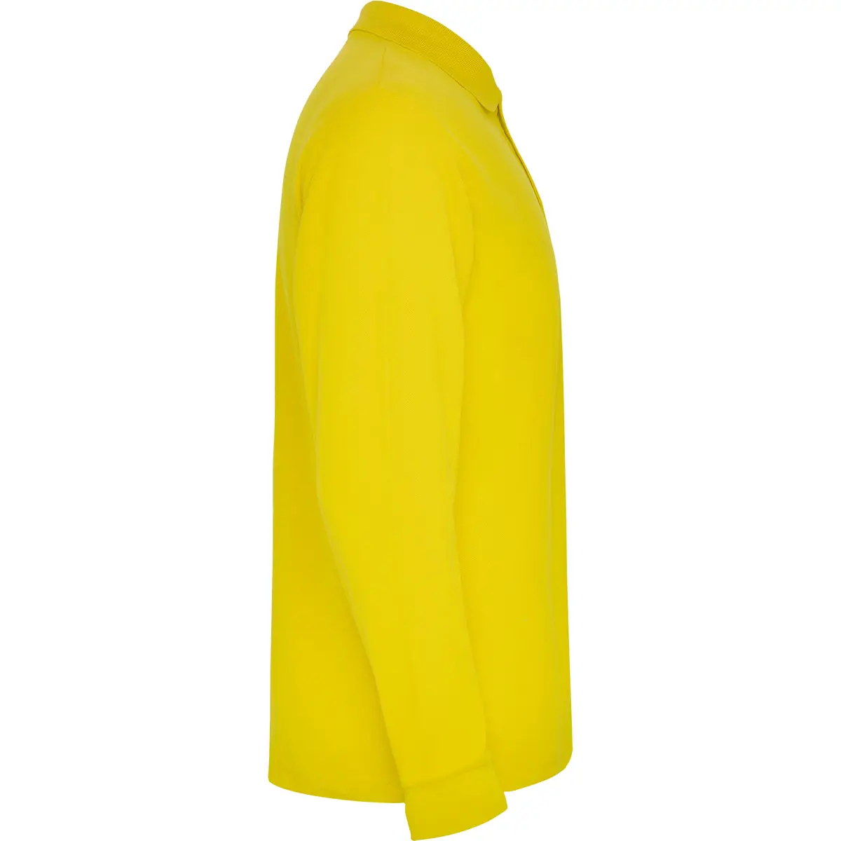 Polo piqué manga larga Roly ESTRELLA L/S 16 Polo Roly ESTRELLA L/S en amarillo de manga larga, vista lateral opuesta