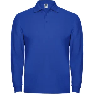 Polo Roly ESTRELLA L/S en azul royal de manga larga, vista frontal