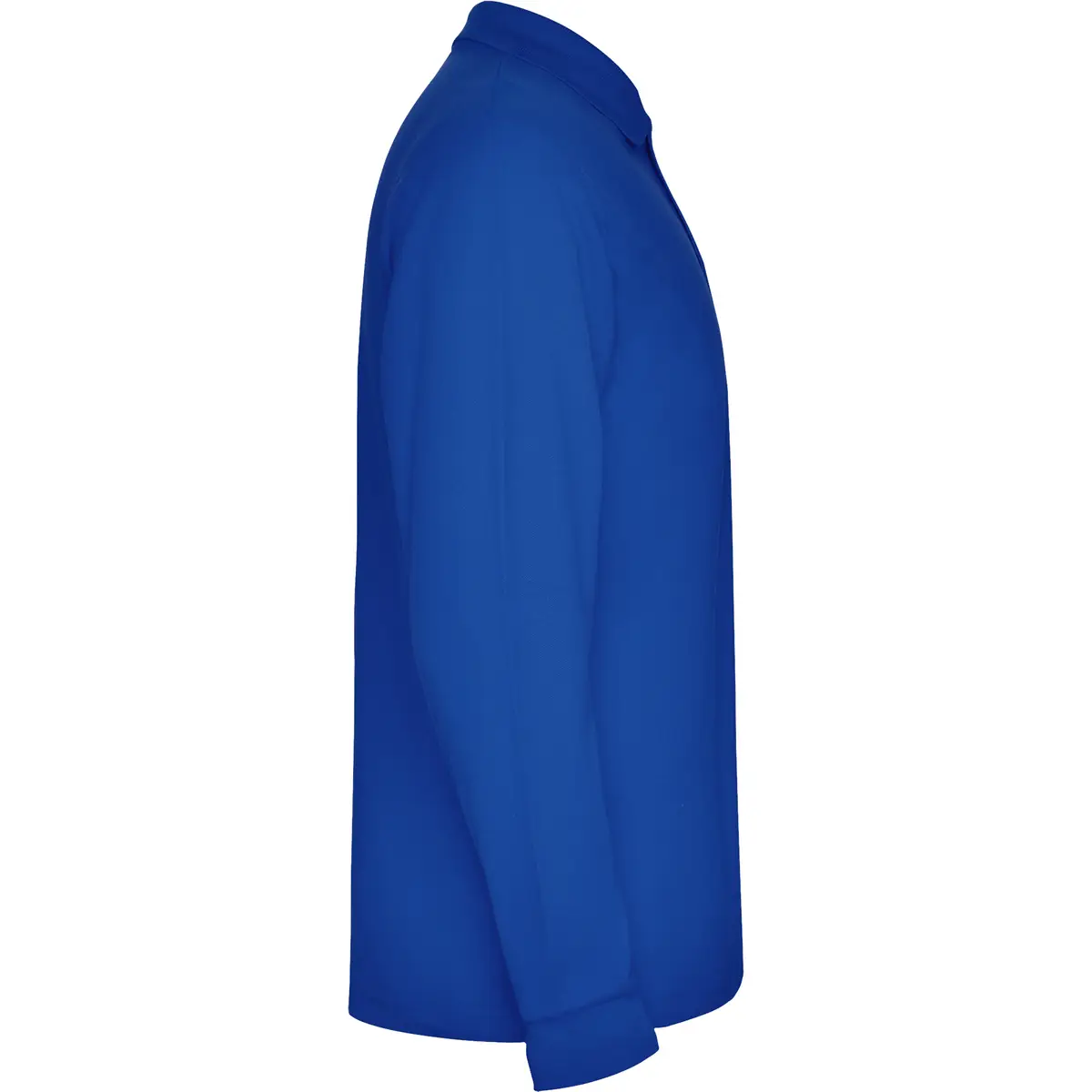 Polo piqué manga larga Roly ESTRELLA L/S 20 Polo Roly ESTRELLA L/S en azul royal de manga larga, vista lateral opuesta
