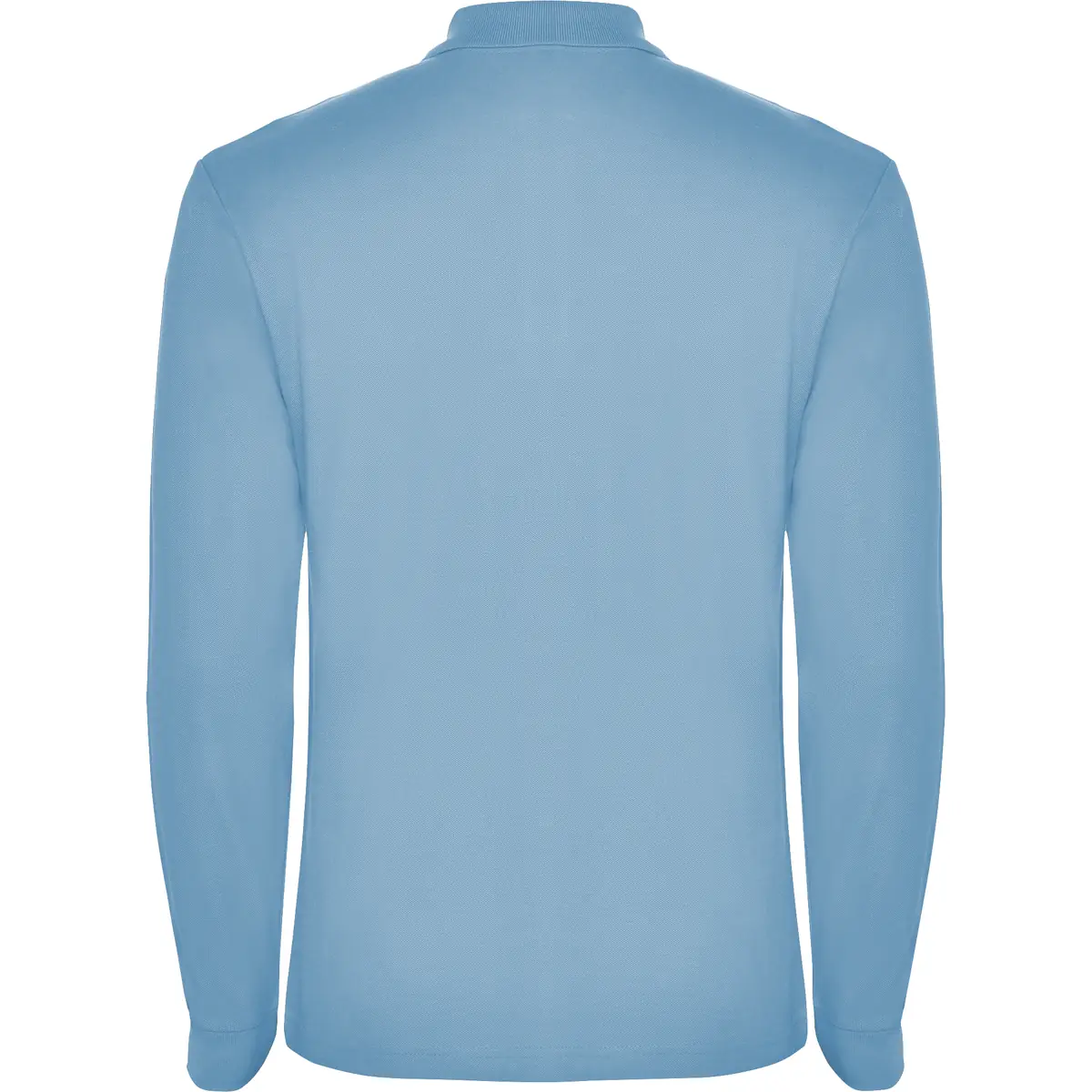 Polo piqué manga larga Roly ESTRELLA L/S 25 Polo Roly ESTRELLA L/S en celeste de manga larga, vista trasera