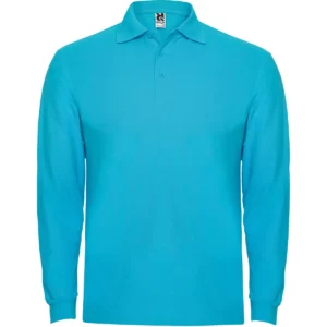 Polo Roly ESTRELLA L/S en turquesa de manga larga, vista frontal