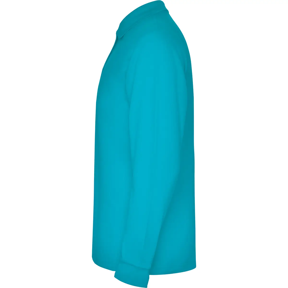 Polo piqué manga larga Roly ESTRELLA L/S 27 Polo Roly ESTRELLA L/S en turquesa de manga larga, vista lateral
