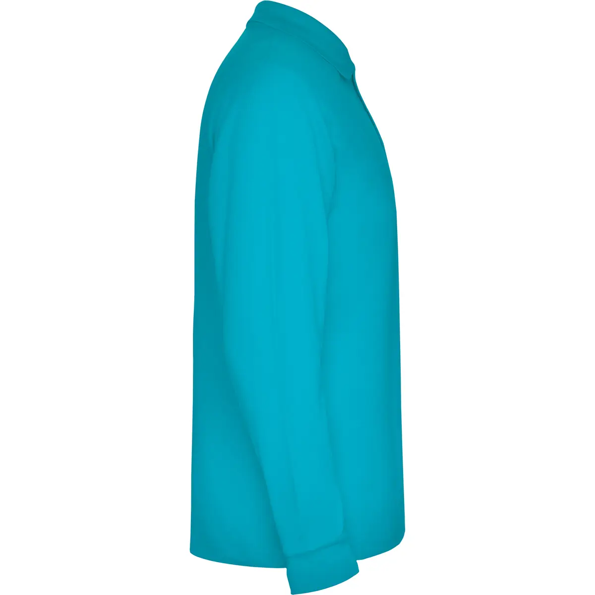 Polo piqué manga larga Roly ESTRELLA L/S 28 Polo Roly ESTRELLA L/S en turquesa de manga larga, vista lateral opuesta