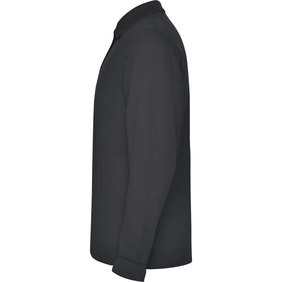 Polo piqué manga larga Roly ESTRELLA L/S 31 Polo Roly ESTRELLA L/S en plomo oscuro de manga larga, vista lateral