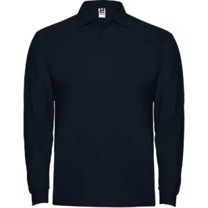 Polo Roly ESTRELLA L/S en azul marino de manga larga, vista frontal
