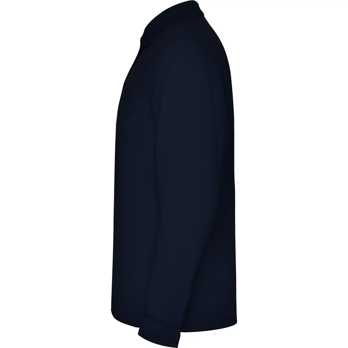 Polo piqué manga larga Roly ESTRELLA L/S 35 Polo Roly ESTRELLA L/S en azul marino de manga larga, vista lateral