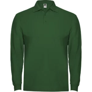 Polo Roly ESTRELLA L/S en verde botella de manga larga, vista frontal