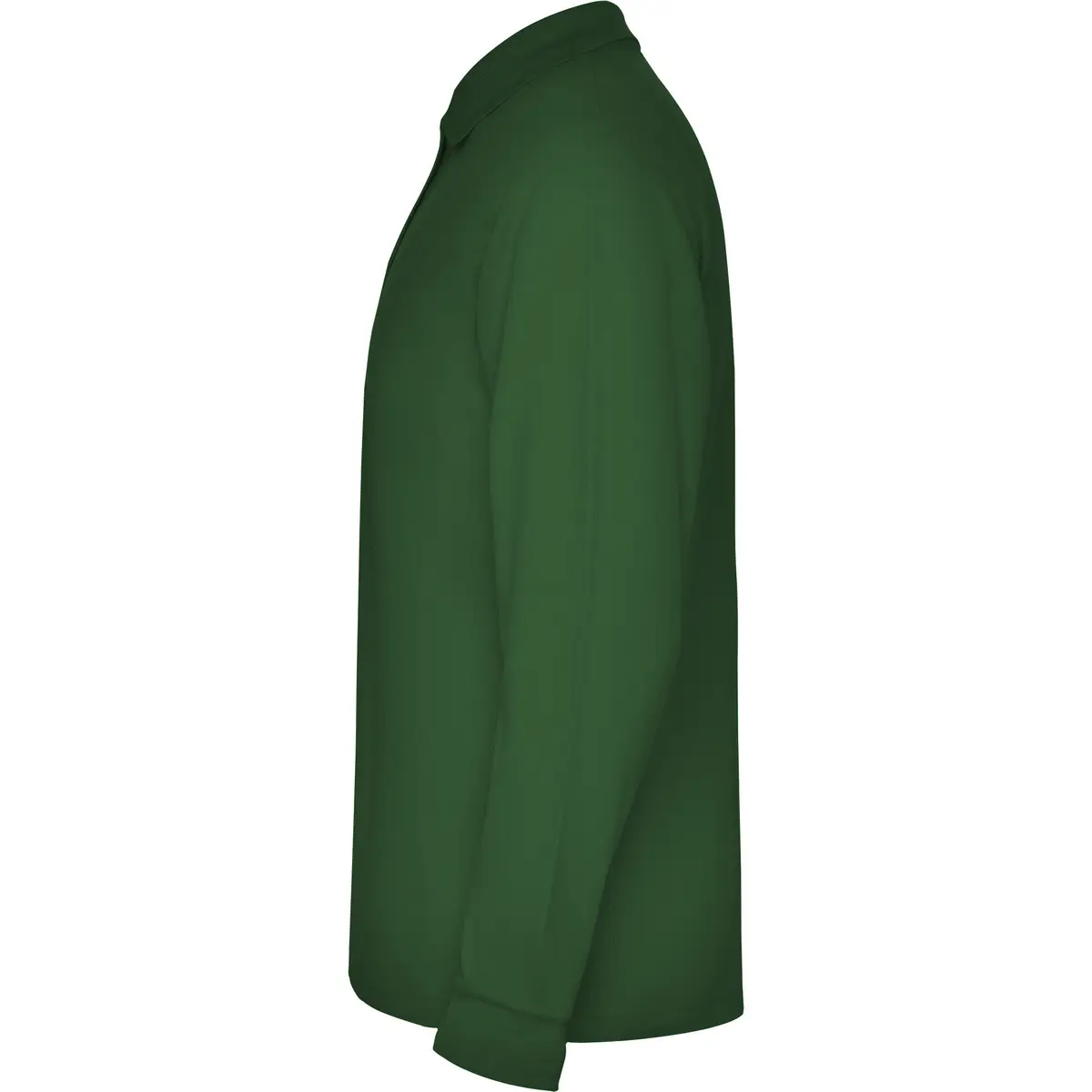 Polo piqué manga larga Roly ESTRELLA L/S 39 Polo Roly ESTRELLA L/S en verde botella de manga larga, vista lateral