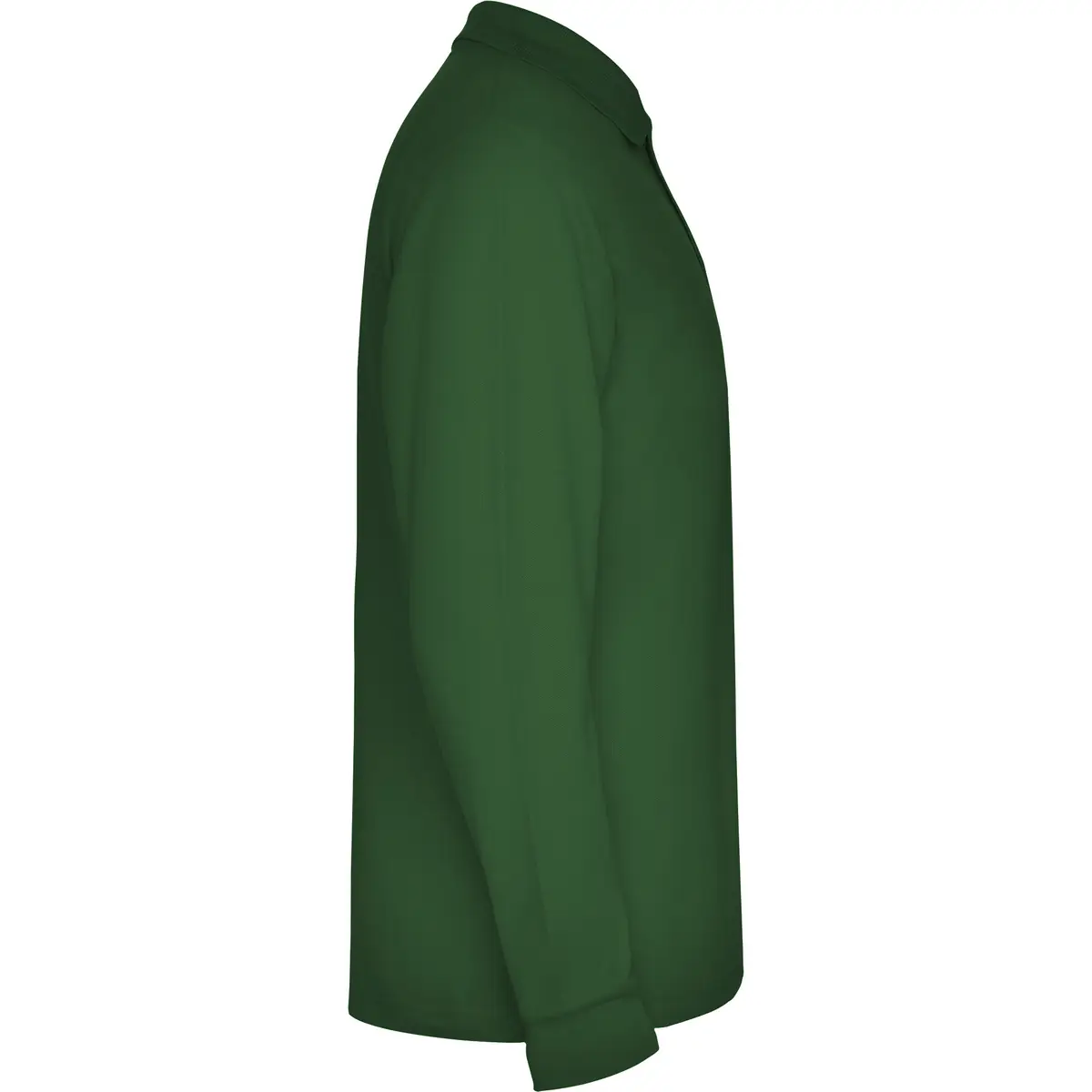 Polo piqué manga larga Roly ESTRELLA L/S 40 Polo Roly ESTRELLA L/S en verde botella de manga larga, vista lateral opuesta