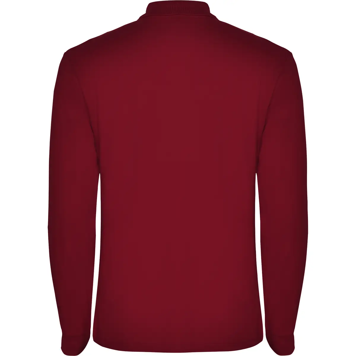 Polo piqué manga larga Roly ESTRELLA L/S 45 Polo Roly ESTRELLA L/S en granate de manga larga, vista trasera