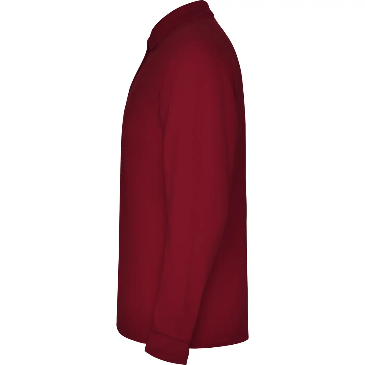 Polo piqué manga larga Roly ESTRELLA L/S 43 Polo Roly ESTRELLA L/S en granate de manga larga, vista lateral