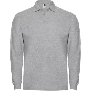 Polo Roly ESTRELLA L/S en gris vigoré de manga larga, vista frontal