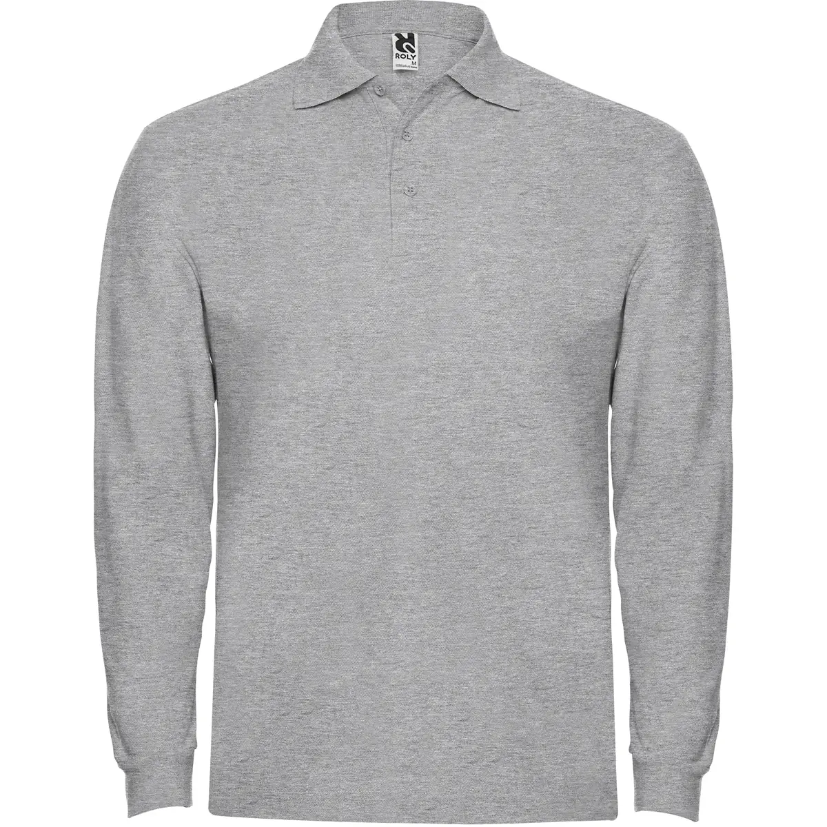 Polo piqué manga larga Roly ESTRELLA L/S 46 Polo Roly ESTRELLA L/S en gris vigoré de manga larga, vista frontal