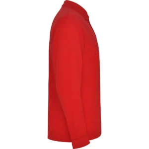 Polo Roly ESTRELLA L/S en rojo de manga larga, vista lateral opuesta