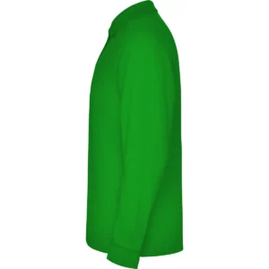 Polo Roly ESTRELLA L/S en verde grass de manga larga, vista lateral