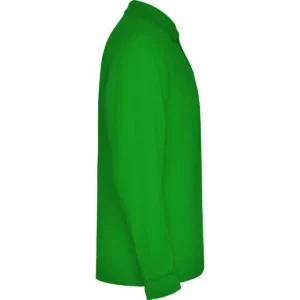 Polo Roly ESTRELLA L/S en verde grass de manga larga, vista lateral opuesta