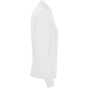 Polo Roly ESTRELLA WOMAN L/S en blanco de manga larga, vista lateral opuesta