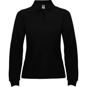 Polo Roly ESTRELLA WOMAN L/S en negro de manga larga, vista frontal
