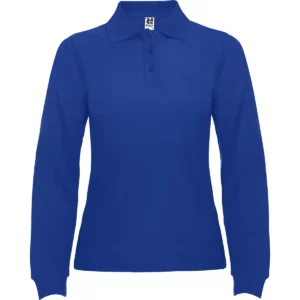 Polo Roly ESTRELLA WOMAN L/S en azul royal de manga larga, vista frontal