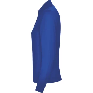 Polo Roly ESTRELLA WOMAN L/S en azul royal de manga larga, vista lateral