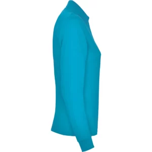 Polo Roly ESTRELLA WOMAN L/S en turquesa de manga larga, vista lateral opuesta