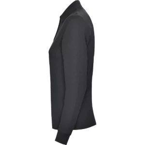 Polo Roly ESTRELLA WOMAN L/S en plomo oscuro de manga larga, vista lateral