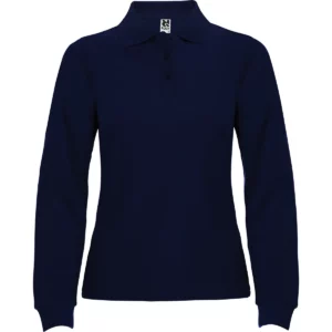 Polo Roly ESTRELLA WOMAN L/S en azul marino de manga larga, vista frontal