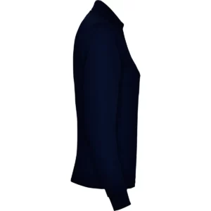 Polo Roly ESTRELLA WOMAN L/S en azul marino de manga larga, vista lateral opuesta