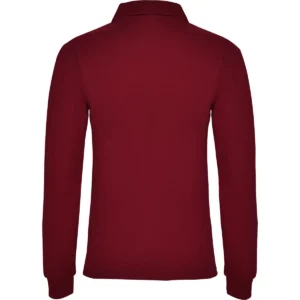 Polo Roly ESTRELLA WOMAN L/S en granate de manga larga, vista trasera