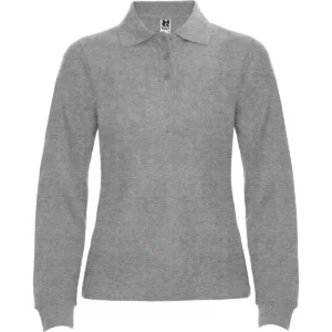 Polo Roly ESTRELLA WOMAN L/S en gris vigoré de manga larga, vista frontal