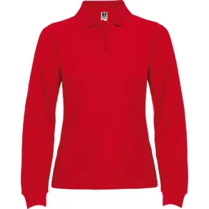 Polo Roly ESTRELLA WOMAN L/S en rojo de manga larga, vista frontal