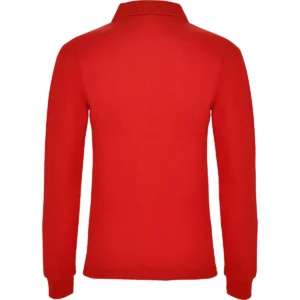 Polo Roly ESTRELLA WOMAN L/S en rojo de manga larga, vista trasera