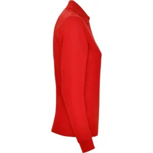 Polo Roly ESTRELLA WOMAN L/S en rojo de manga larga, vista lateral opuesta