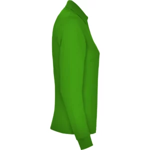 Polo Roly ESTRELLA WOMAN L/S en verde grass de manga larga, vista lateral opuesta