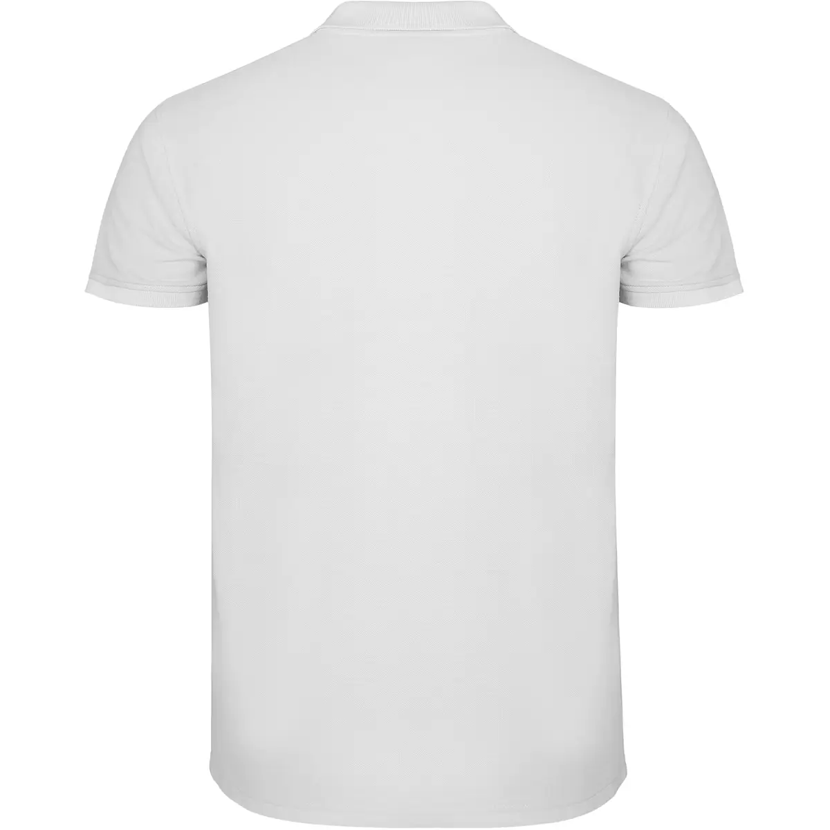 Polo piqué manga corta Roly STAR 6 Polo Roly STAR en blanco, vista trasera