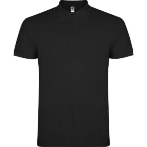 Polo Roly STAR en negro, vista frontal