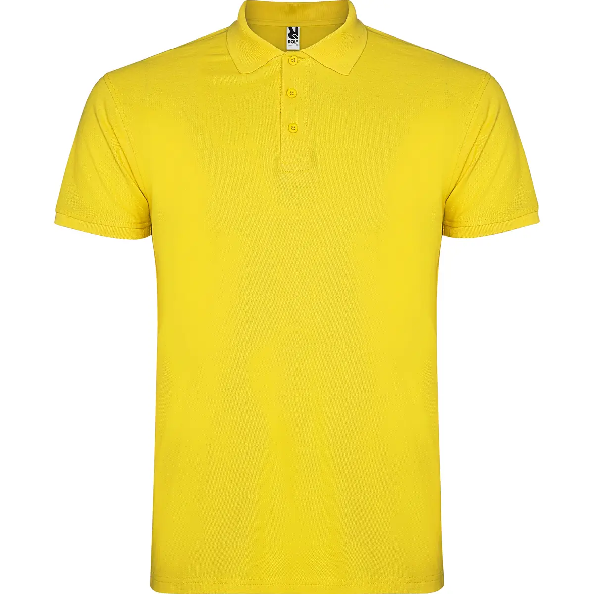 Polo piqué manga corta Roly STAR 13 Polo Roly STAR en amarillo, vista frontal
