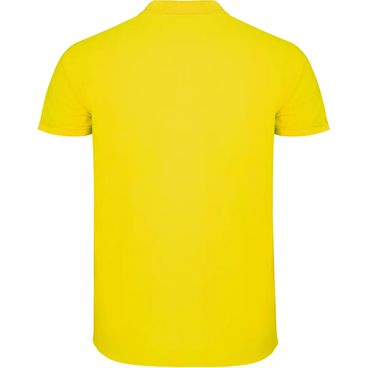 Polo piqué manga corta Roly STAR 16 Polo Roly STAR en amarillo, vista trasera