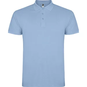 Polo Roly STAR en celeste, vista frontal