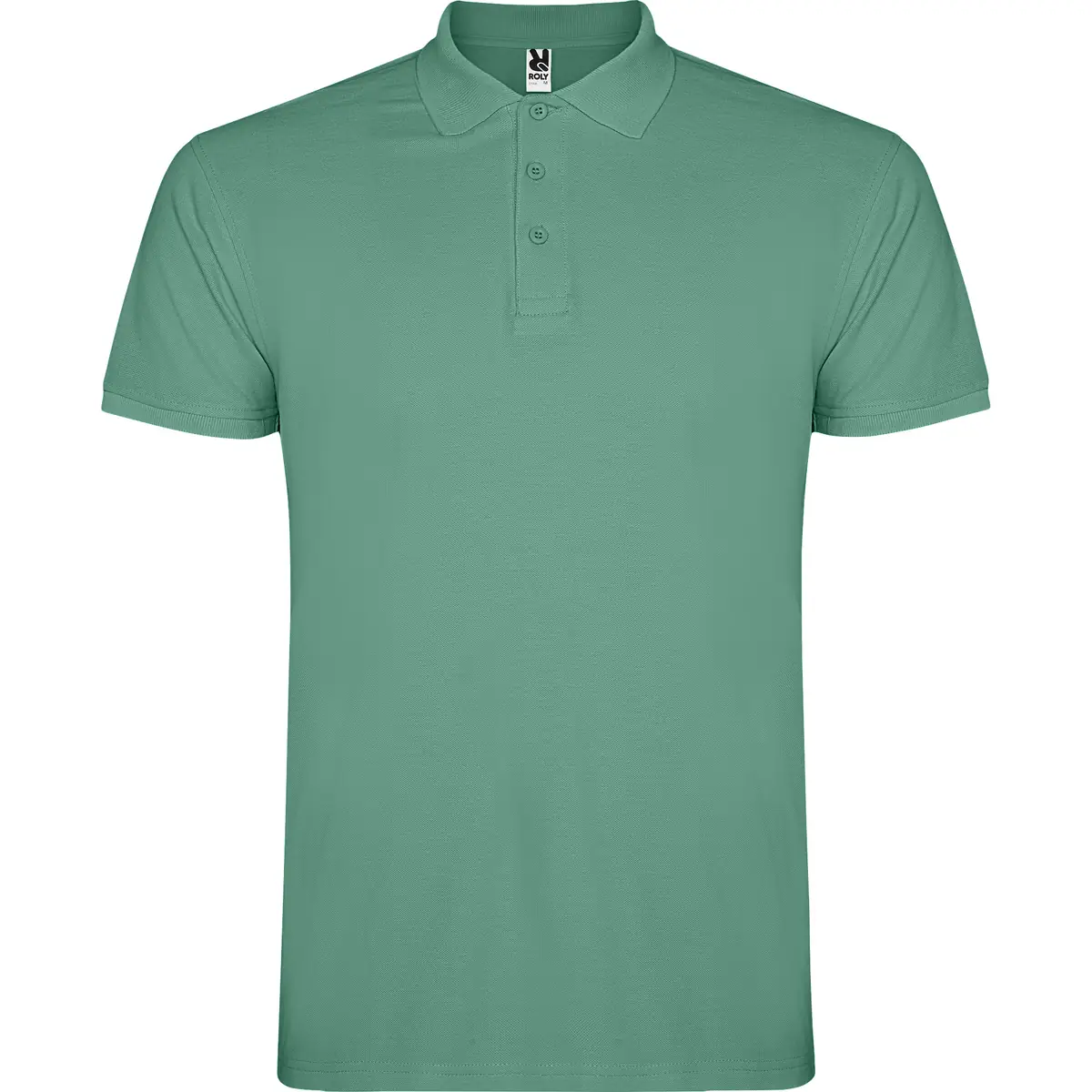 Polo piqué manga corta Roly STAR 41 Polo Roly STAR en menta oscuro, vista frontal