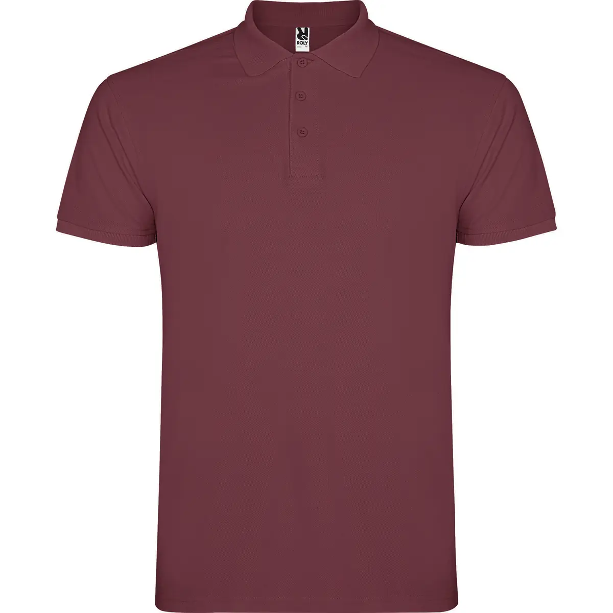 Polo piqué manga corta Roly STAR 49 Polo Roly STAR en rojo baya, vista frontal