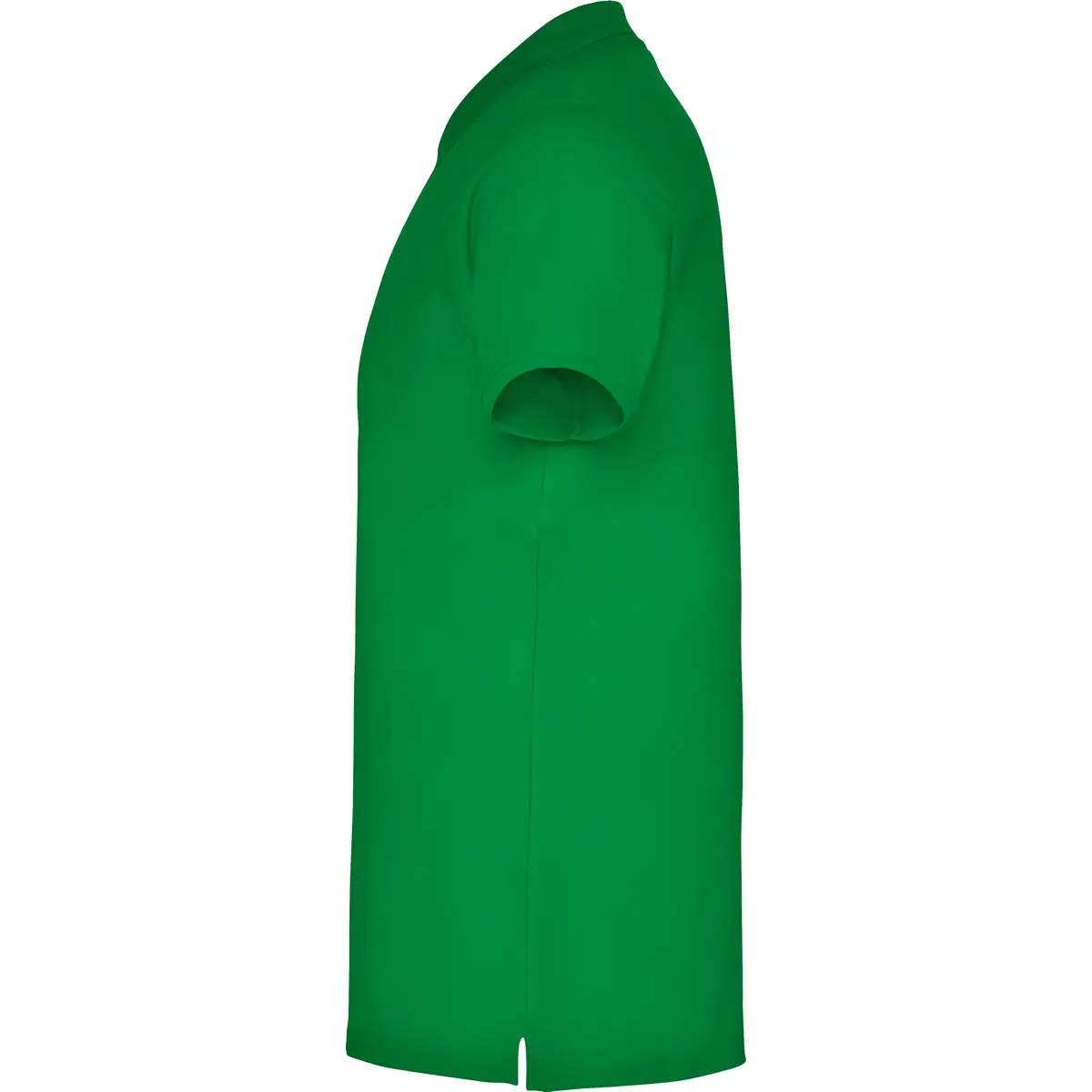 Polo piqué manga corta Roly STAR 62 Polo Roly STAR en verde tropical, vista lateral
