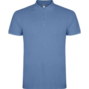 Polo Roly STAR en azul riviera, vista frontal