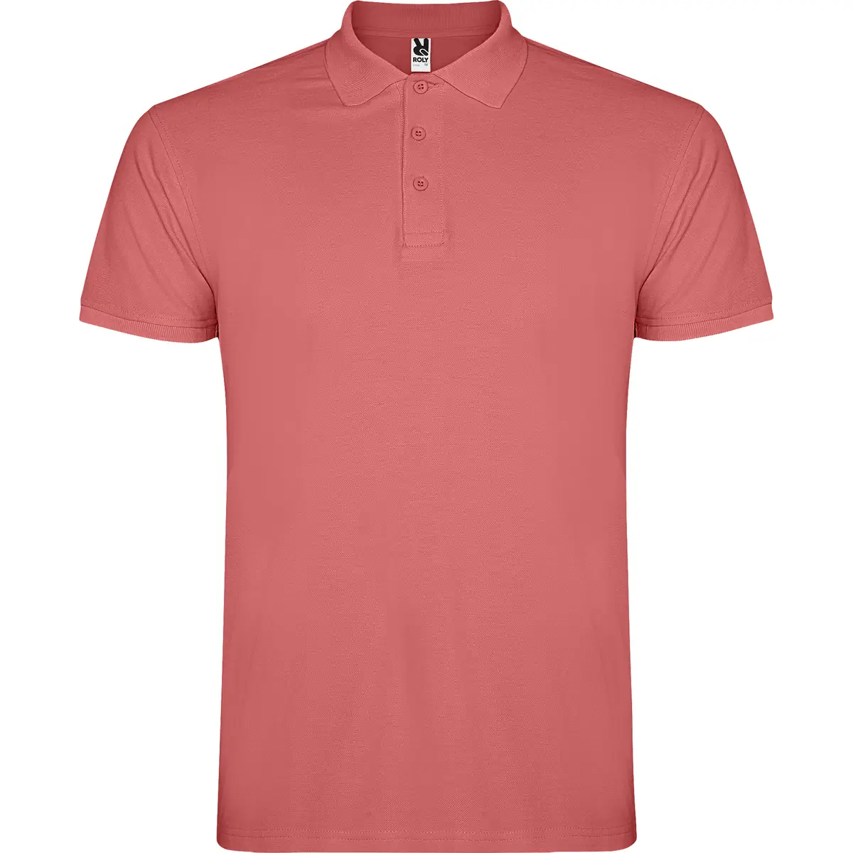 Polo piqué manga corta Roly STAR 69 Polo Roly STAR en rojo crisantemo, vista frontal
