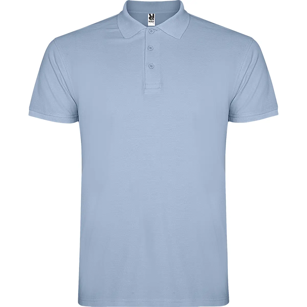 Polo piqué manga corta Roly STAR 73 Polo Roly STAR en azul zen, vista frontal