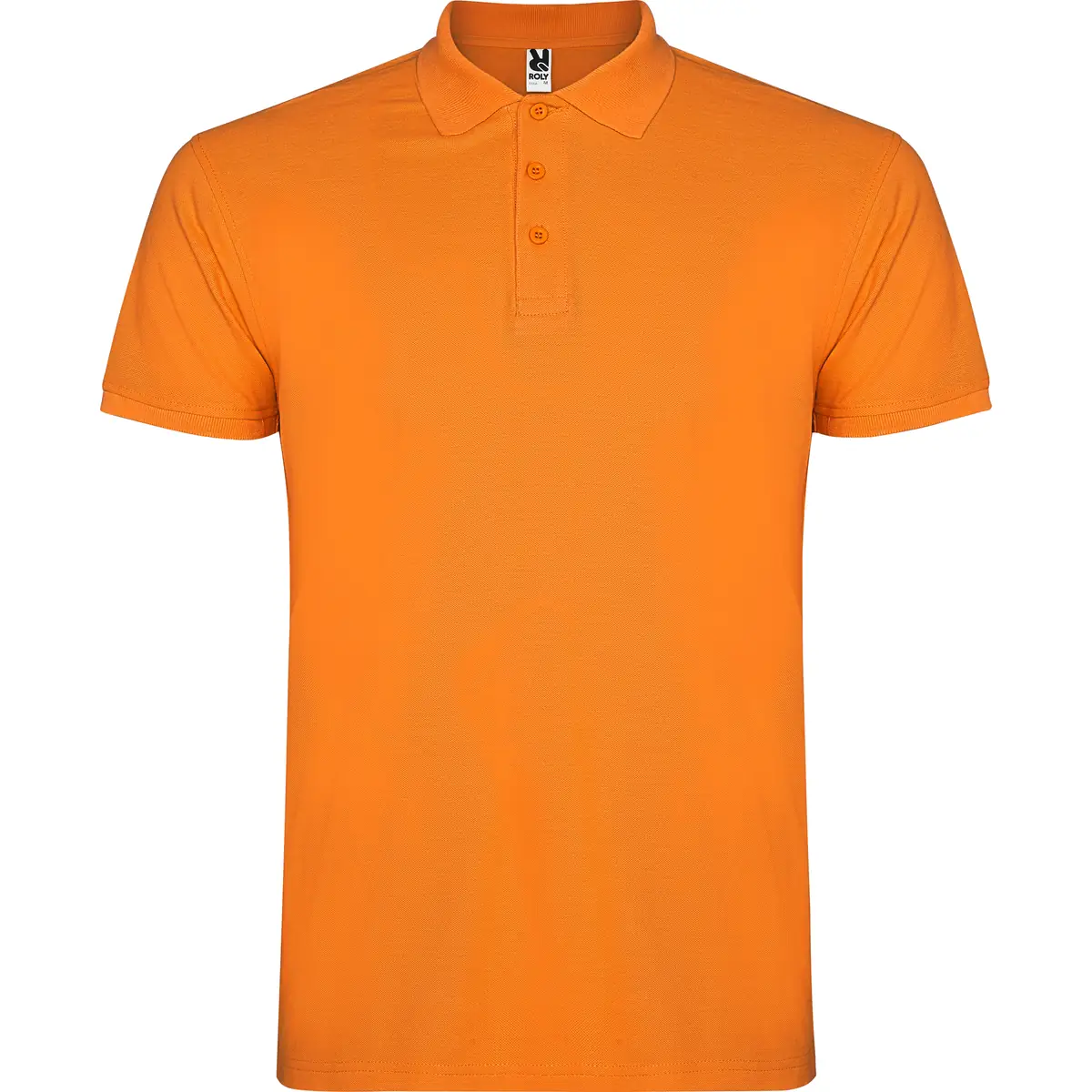 Polo piqué manga corta Roly STAR 85 Polo Roly STAR en naranja, vista frontal