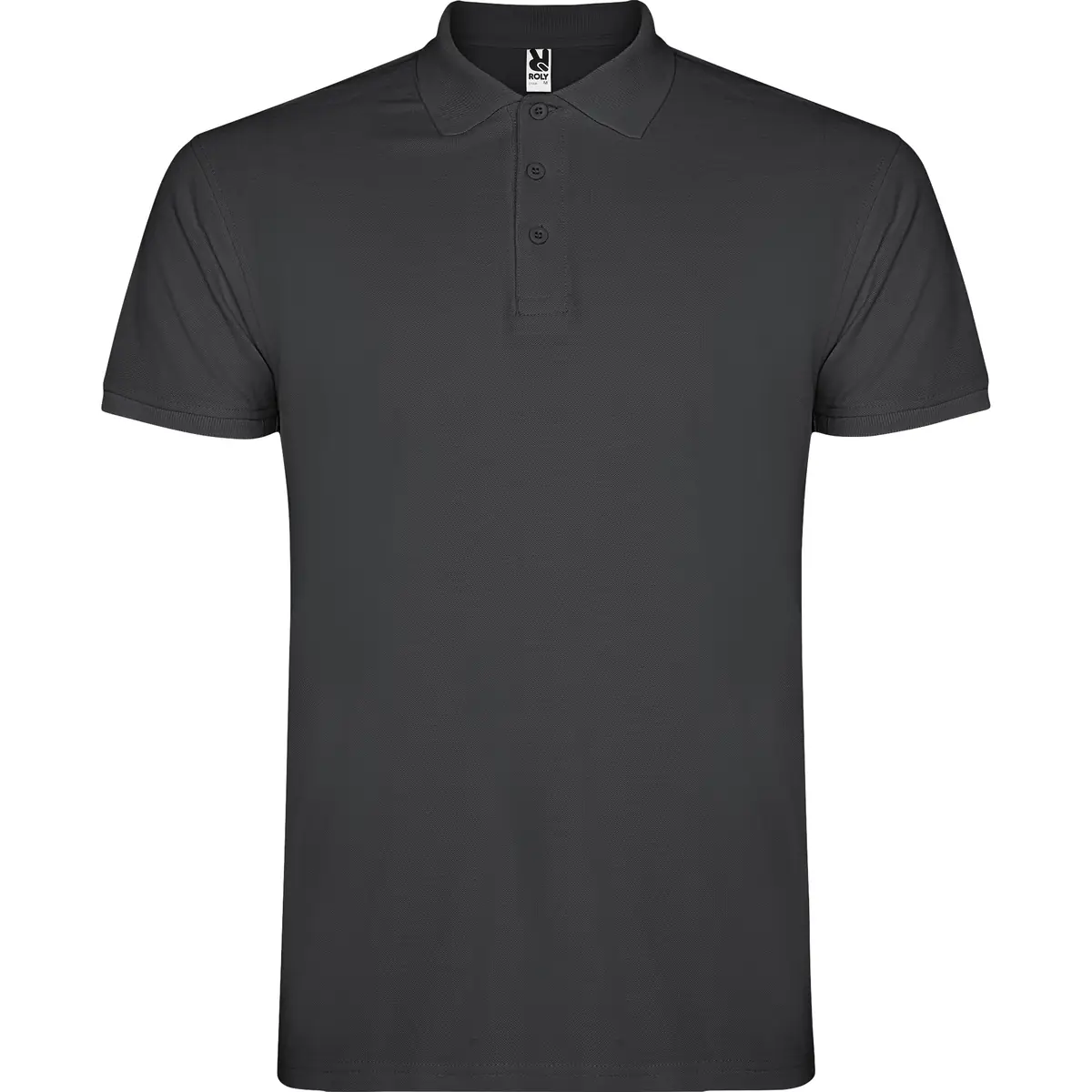 Polo piqué manga corta Roly STAR 89 Polo Roly STAR en plomo oscuro, vista frontal