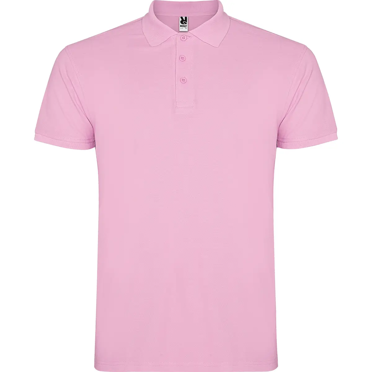 Polo piqué manga corta Roly STAR 93 Polo Roly STAR en rosa claro, vista frontal