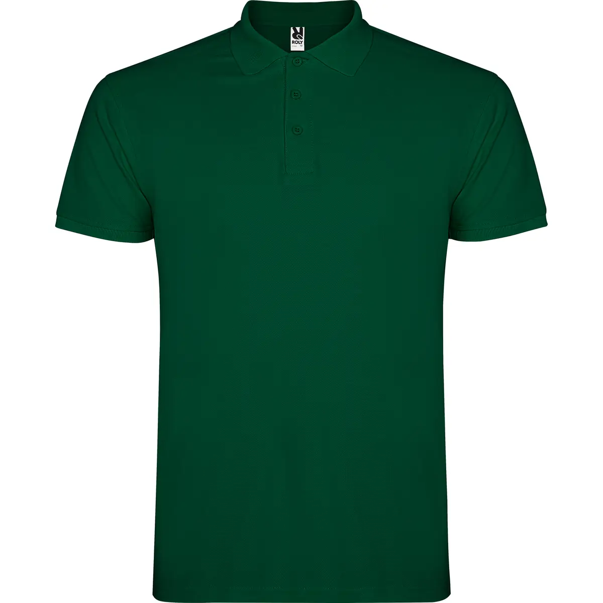 Polo piqué manga corta Roly STAR 101 Polo Roly STAR en verde botella, vista frontal