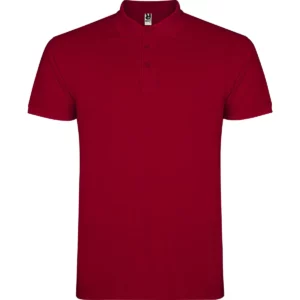 Polo Roly STAR en granate, vista frontal